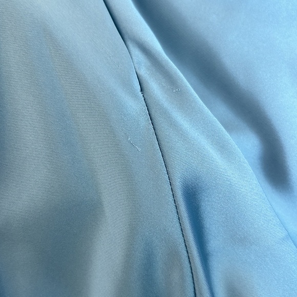 Zara blue satin like dress - Picture 13 of 15
